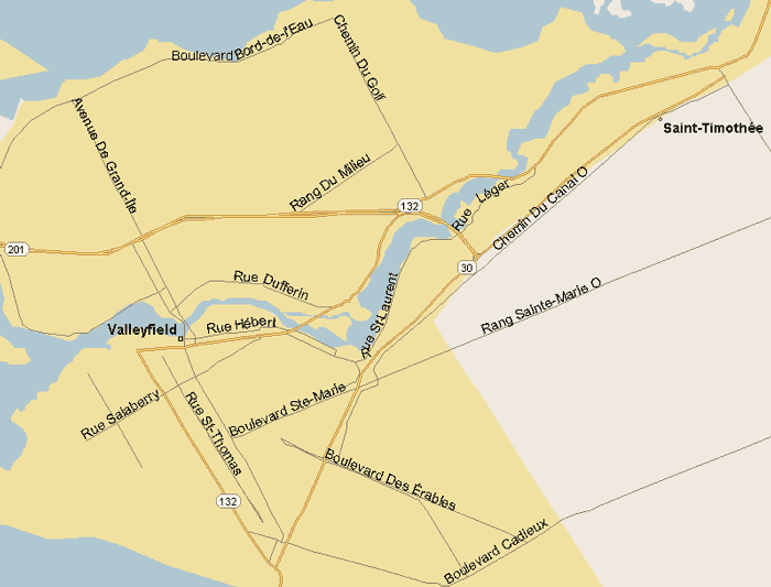 Salaberry de Valleyfield carte